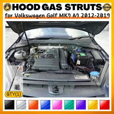 Qty(1) Hood Strut for Volkswagen Golf MK7 A7 2012-2019 Front Bonnet Modify Gas Spring Shock Absorber Lift Support Damper Bar