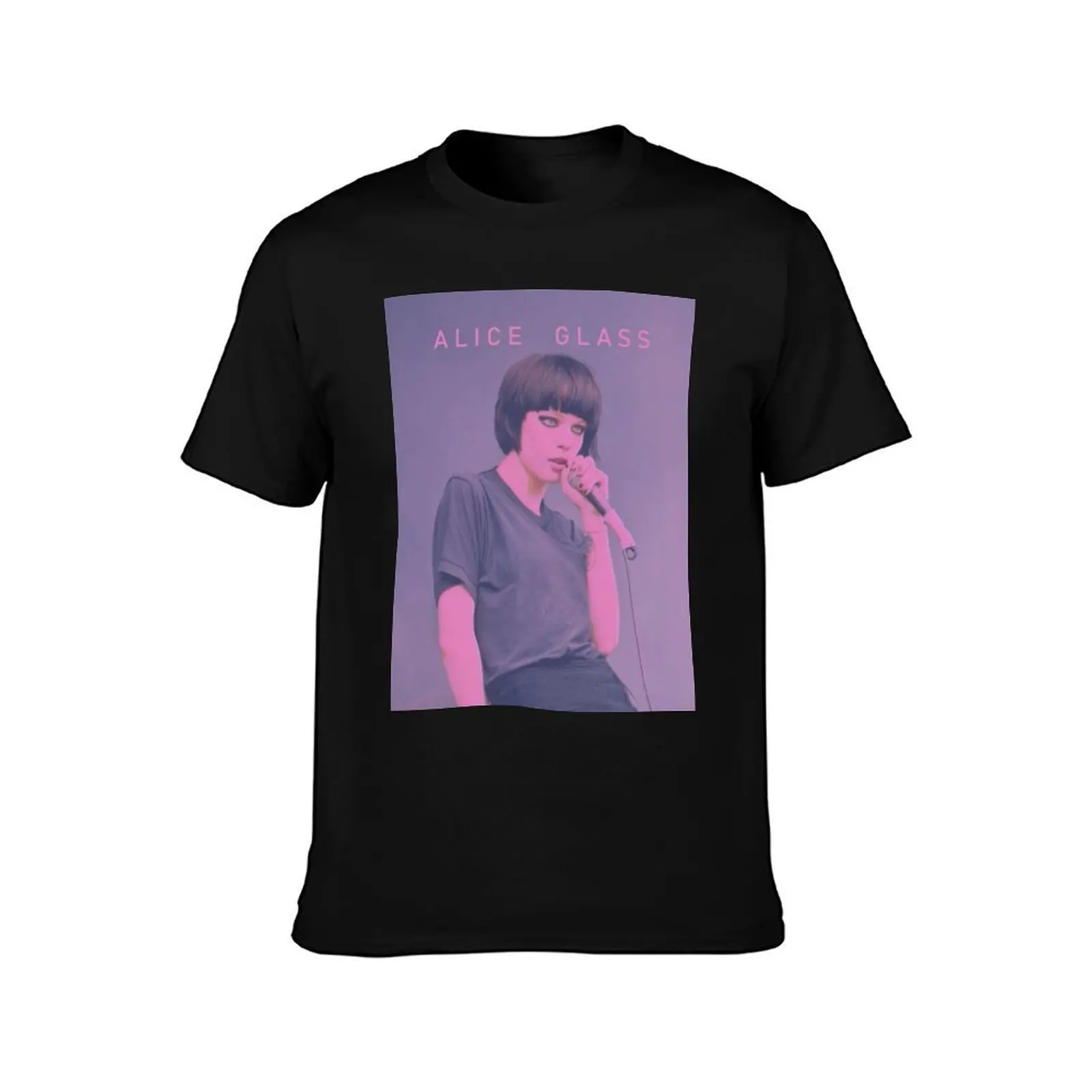 Alice Glass //6 T-Shirt, Summer Casual Cotton Tee, Oversized Streetwear Tops, Vintage Graphic Print, Loose Fit Short Sleeve