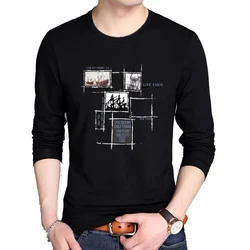 Men Casual  T Shirt Autumn And Winter Men's Fashion T-shirt Spring Long Sleeved Casual O-neck Print T-shirt