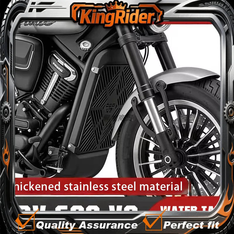 Stainless Steel Radiator Guard Grille Protector Cover Non-destructive Mod Parts For QJMOTOR SRV 600V2 Motorcycle