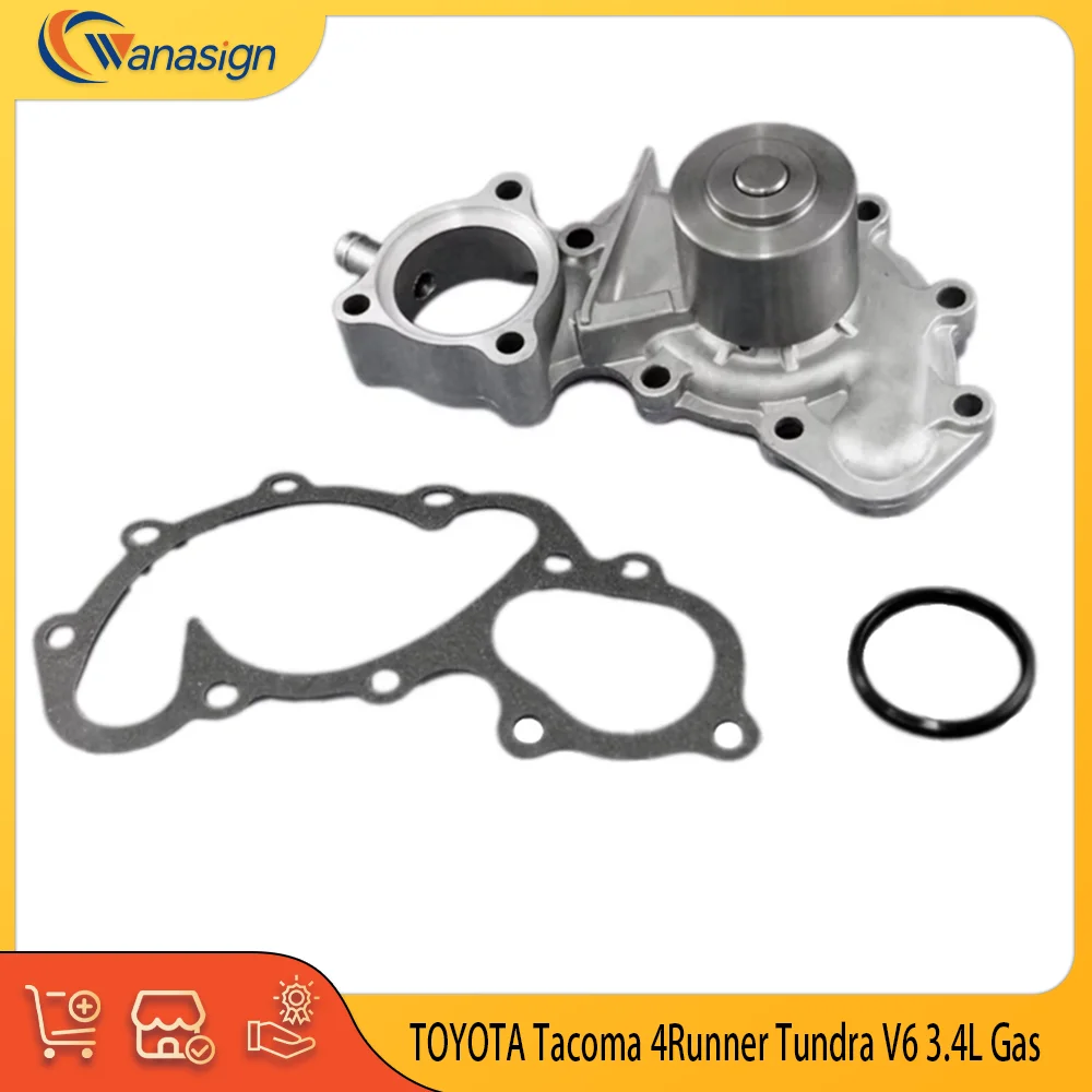 

AUTO Engine Water Pump & Gasket Fit For Toyota Tacoma 4Runner Tundra 3.4 L GAS DOHC V6 3.4L 1995-2004 OEM AW9324