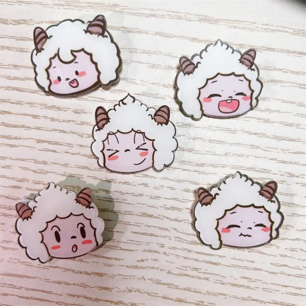 1 Pc Korean Style Cute Sheep Alloy Brooches Teenager Daily Wear Clothes Ornament Backpack Decoration Friends Gifts