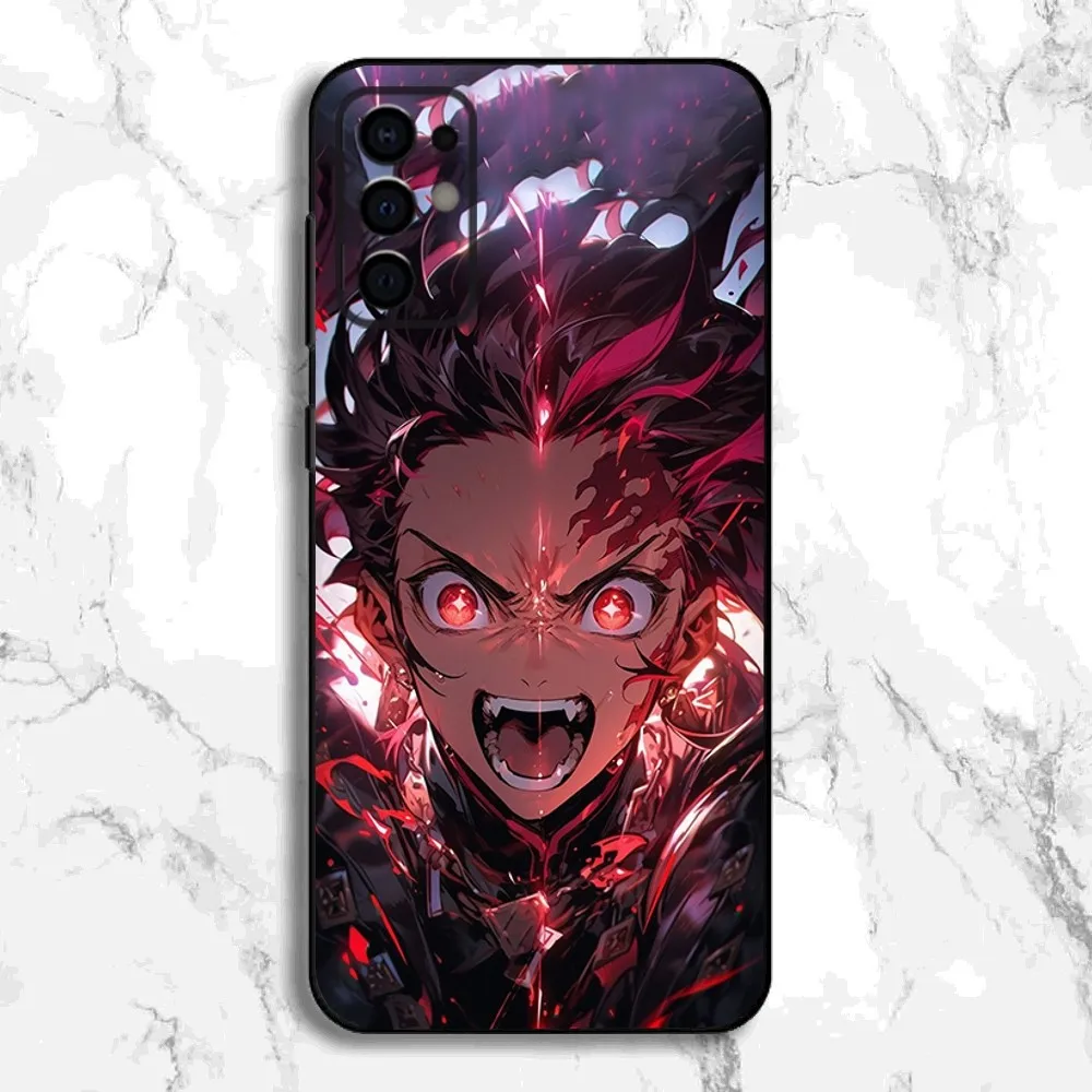 D-Demon Slayer Anime Phone Case For Samsung S24,S21,S22,S23,S30,Ultra,S20,Plus,Fe,Lite,Note,10,9,5G Black Soft Cover