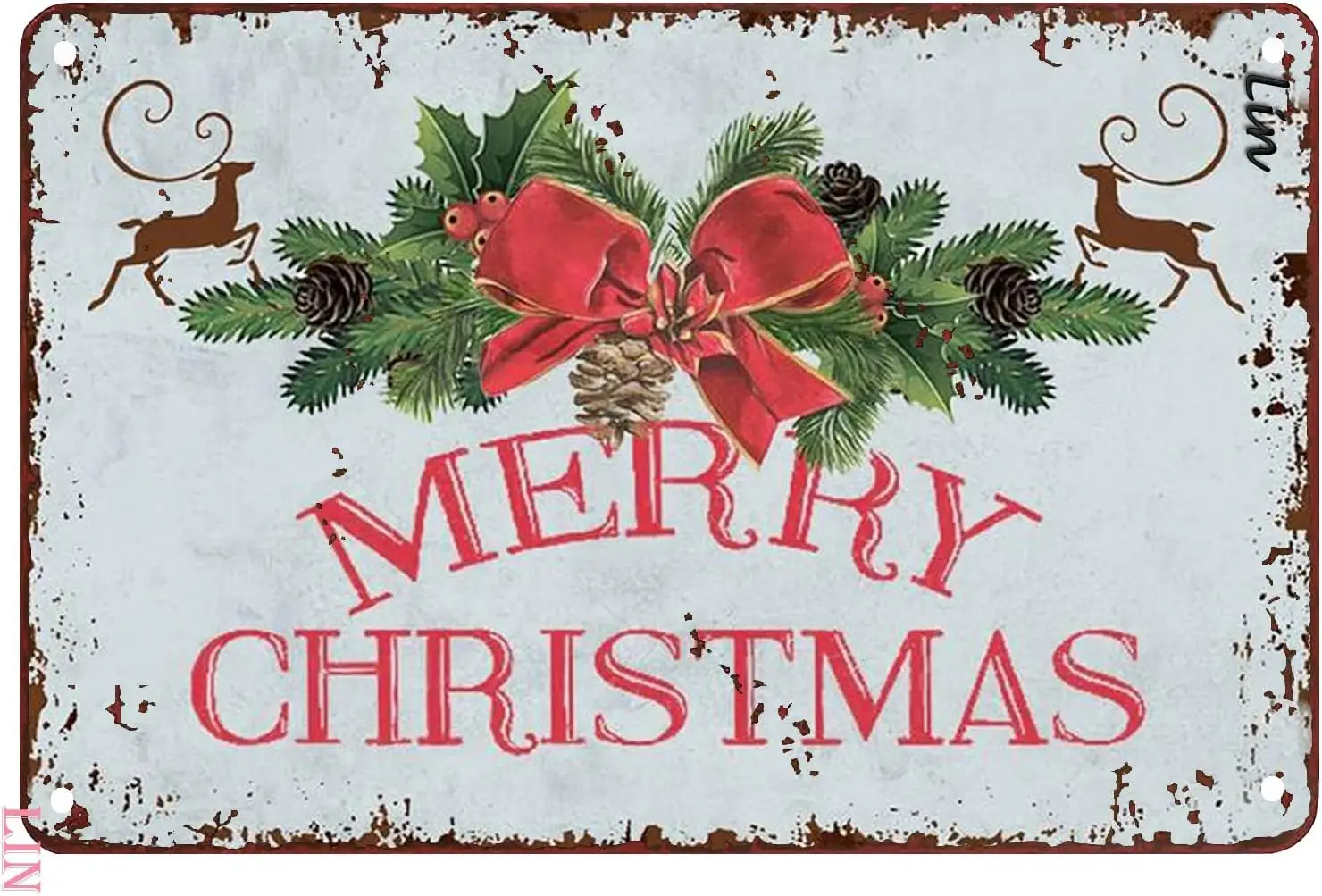 Christmas Sign Christmas Vintage Christmas Decoration Christmas Party Decor Merry Christmas Happy New Year Hanging Ornaments for