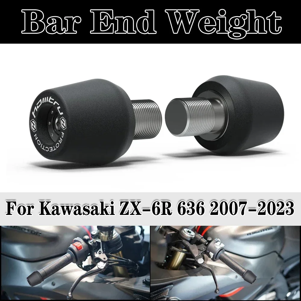 

For Kawasaki ZX-6R 636 2007-2023 Motorcycle Handle Bar End Weight Grips Cap Handlebar protection terminal