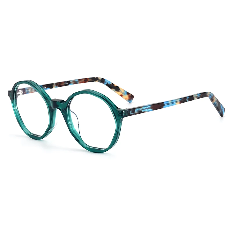 

Colorful Luxury Round Acetate Glasses Frame Men Women optical Myopia Presbyopia prescription Retro eyewear Customization Logo