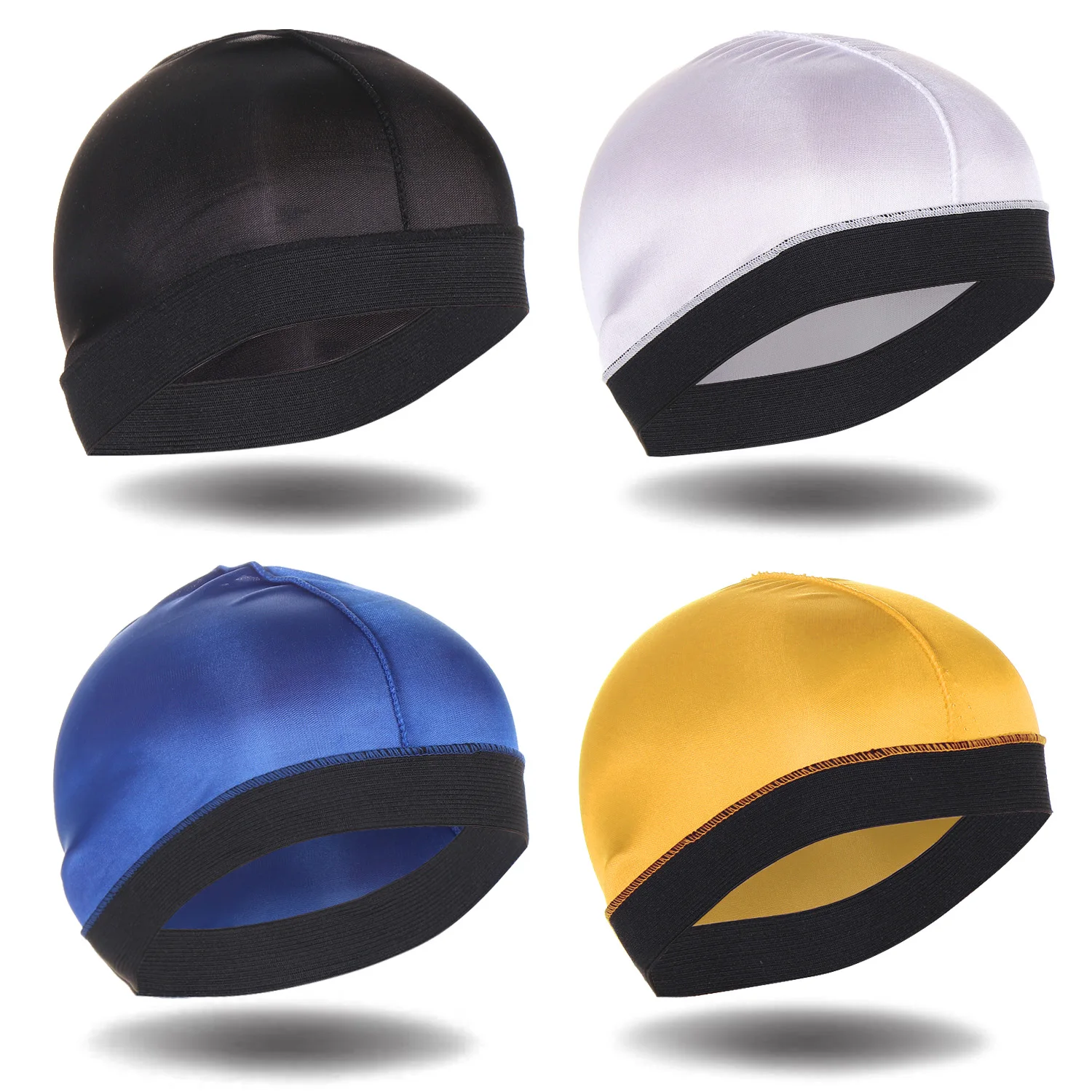 4PCS Seidige Dome Welle Kappe 2024 Neue Uniex Seidige Dome Kappe Für Männer Perücke Kappe Nacht Schlaf Headcover Beanie motorhaube Haar Zubehör – Detail 6