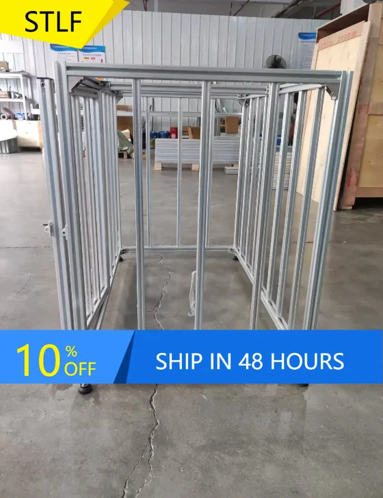 

Переносная клетка для собак STLF с рамой из алюминиевого профиля серии 2020 3030 с Т-образными пазами, мобильный вольер из алюминиевого сплава