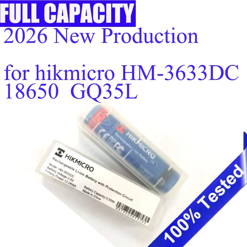 Full Battery for hikmicro HM-3633DC GQ35L 18650 thermal imager 3.6V  battery Rechargeable  Bateria