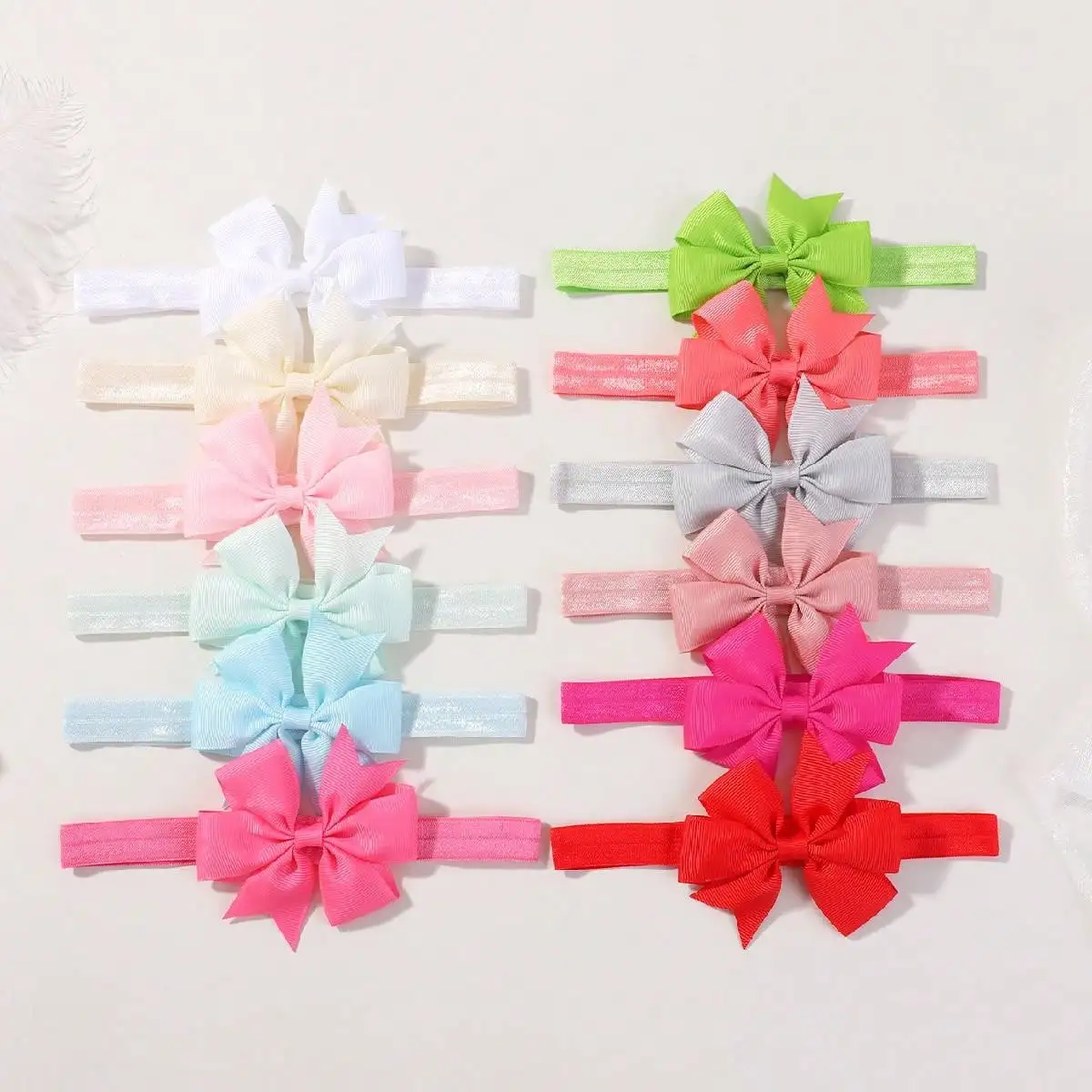 12 Teile/satz Baby Mädchen Band Haar Bögen Elastische Stirnbänder Haarband Kinder Zubehör für Infant Neugeborene Kleinkind Foto Requisiten Geschenke
