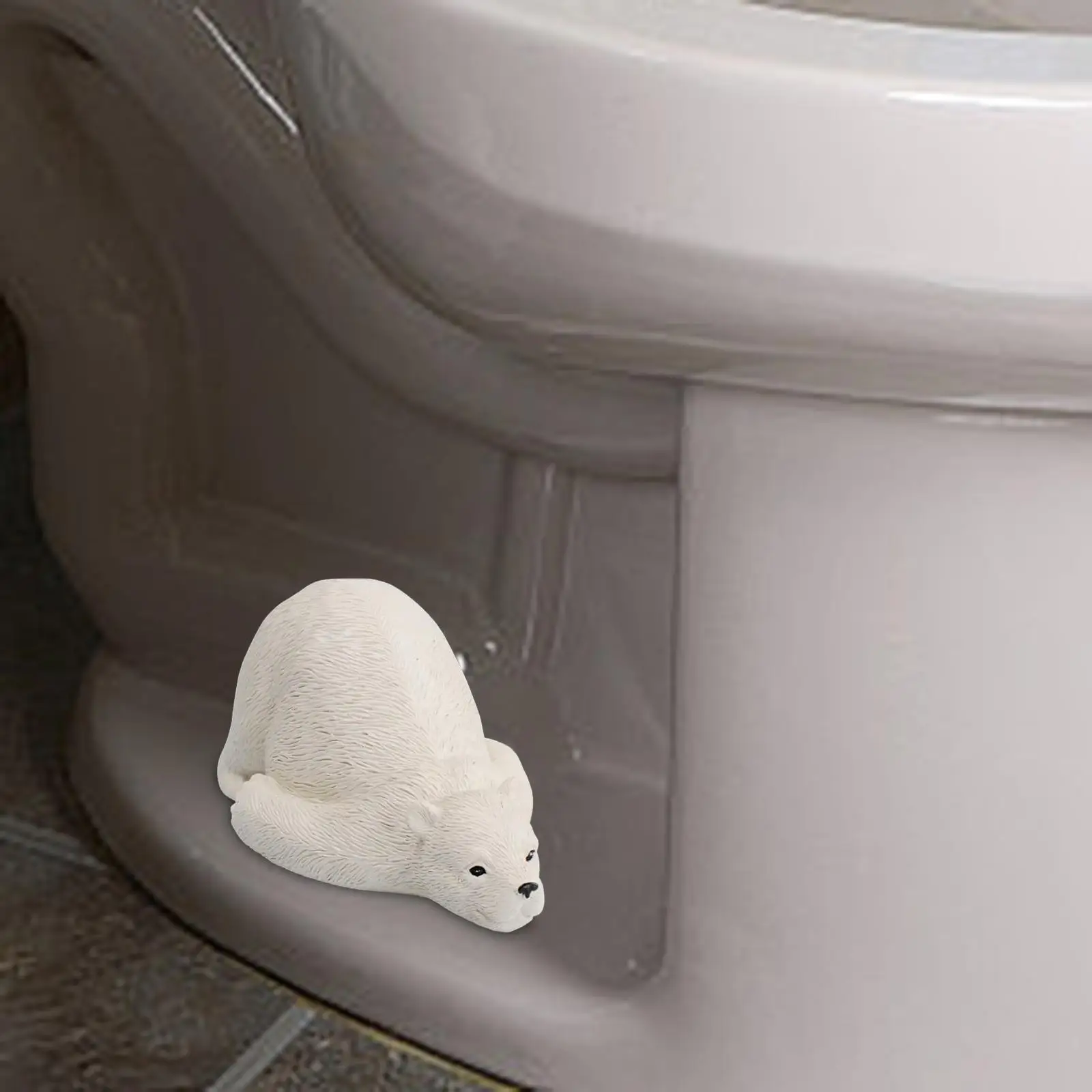 Toilet Bolt Cap Decoration Polar Bears Statue Toilet Floor Bolt Decor Toilet Replacement Parts Resin Ornament for Toliet Home