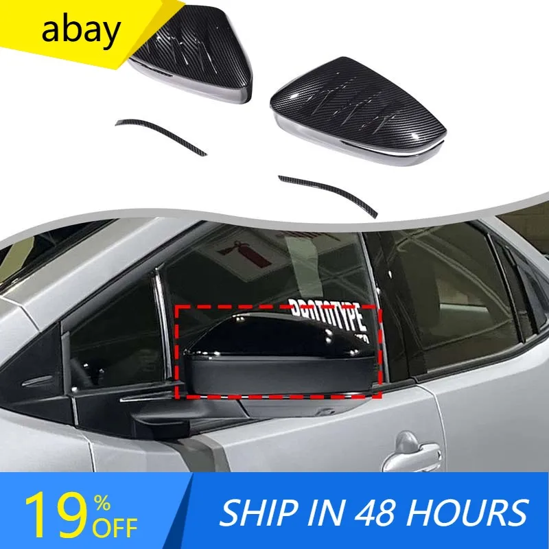 For Toyota Prius XW60 2023-2025 Car Exterior Rearview Mirror Decorative Cover ABS Carbon Fiber Car Modification Accessories