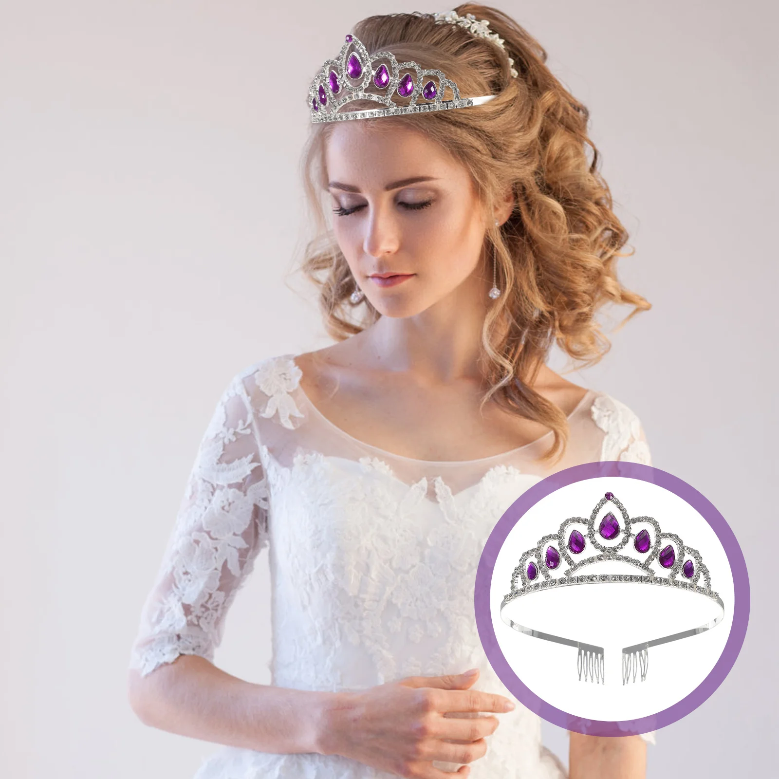 

Нежная свадебная корона-тиара, блестящая повязка на голову со стразами для свадьбы, выпускного вечера, особых случаев, украшенная сверкающими кристаллами