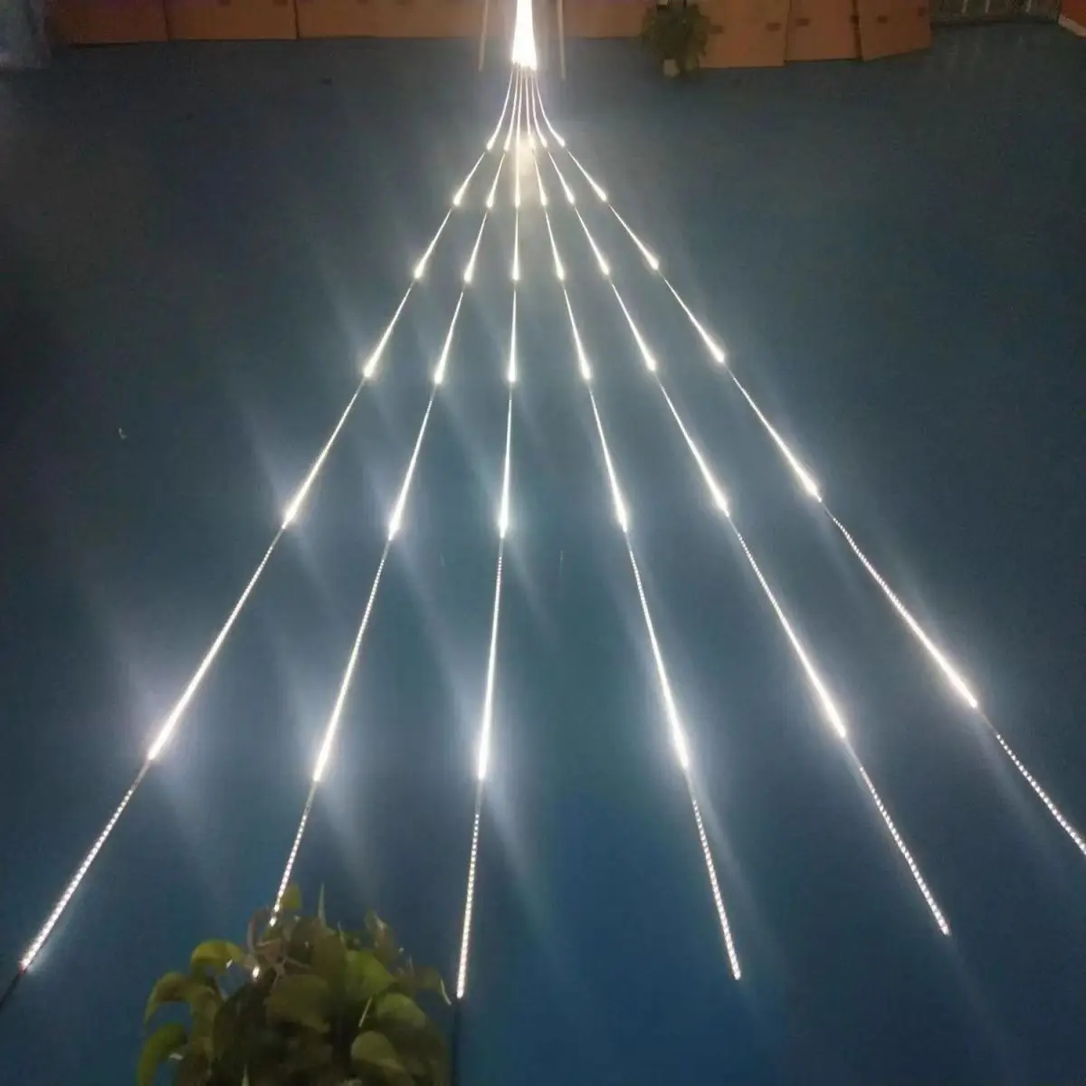 5M with Adapter LED Strip Meteor Shower Lights Falling Rain Drop Outdoor Flexible Linear Strip Decorative Back Lit Neon Light
