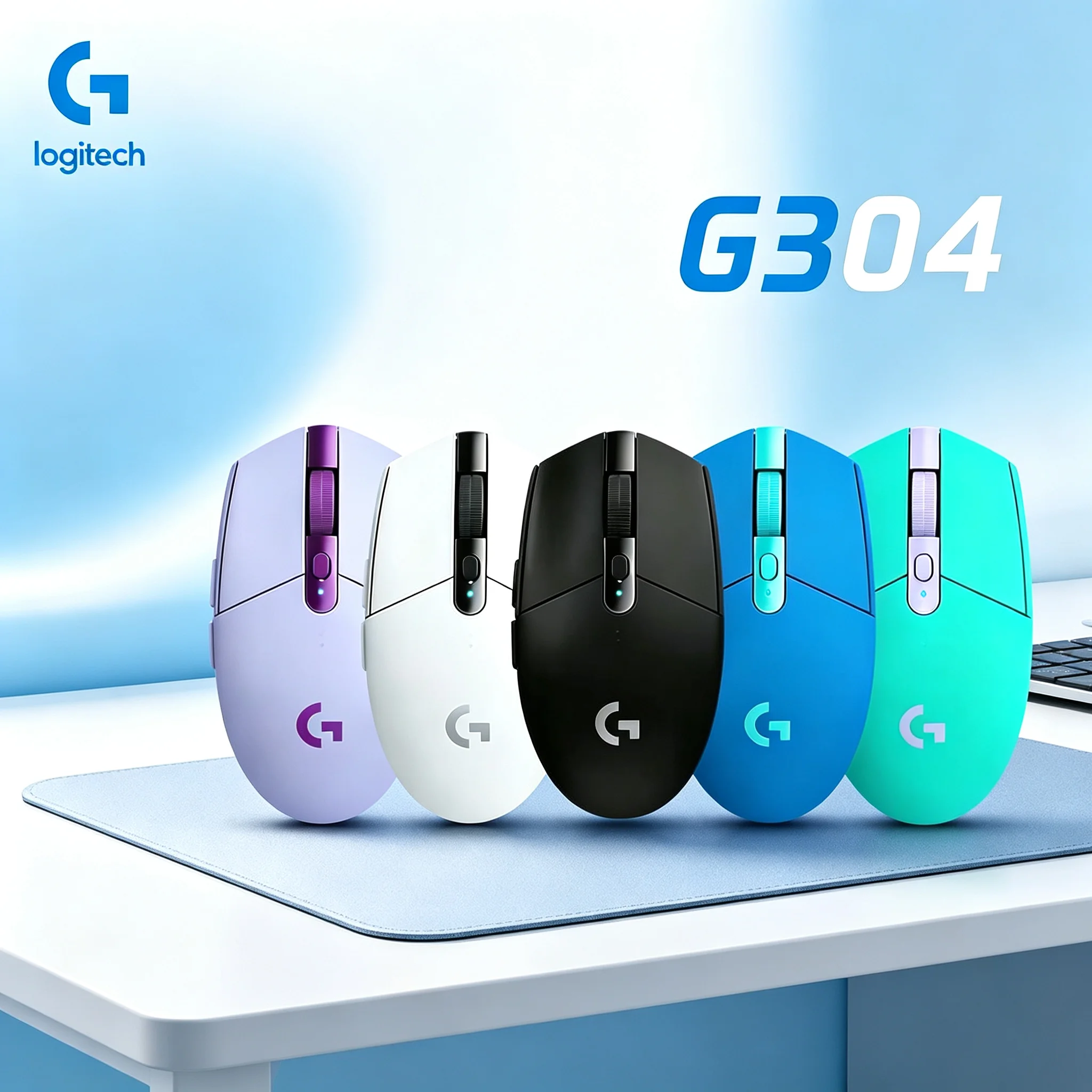 Logitech G304 Wireless Gaming Mouse Compact Portable Body Suitable For Dorm Use Playing CS2 PUBG Valorant LOL
