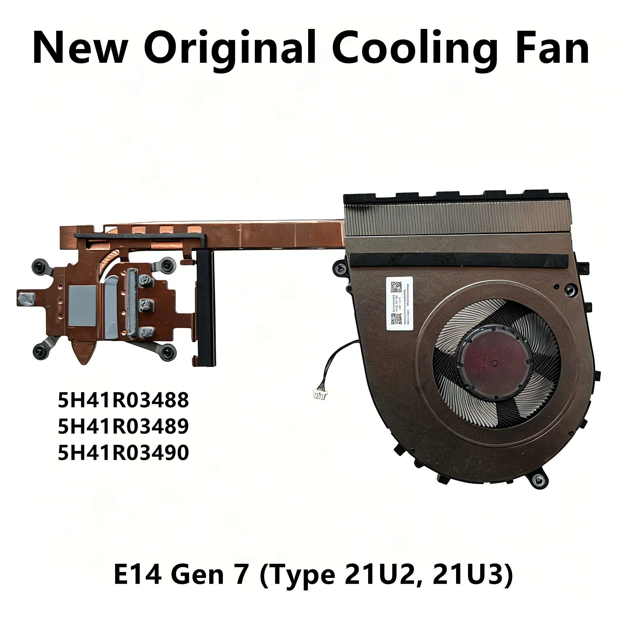 New Original For Laptop Lenovo ThinkPad E14 Gen 7 CPU Cooling Fan Heatsink Radiator UMA FRU PN:5H41R03490