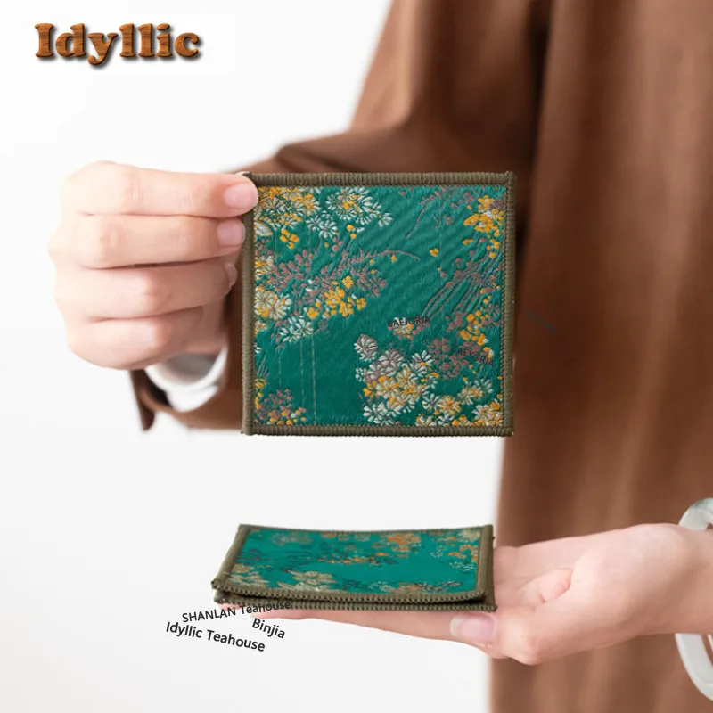 2 Stück/Set verdickte Untersetzer aus Wildleder, traditionelle rutschfeste Untersetzer für Kaffeetassen, Untertassen, Wärmeisolierung, Tischsets, Tassenhalter