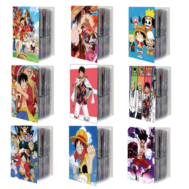 

240 PCS One Piece OPCG Cards Album Book Luffy Zoro Anime Map Letter Holder Binder Action HD Protector Notebook Kids Folder Gifts