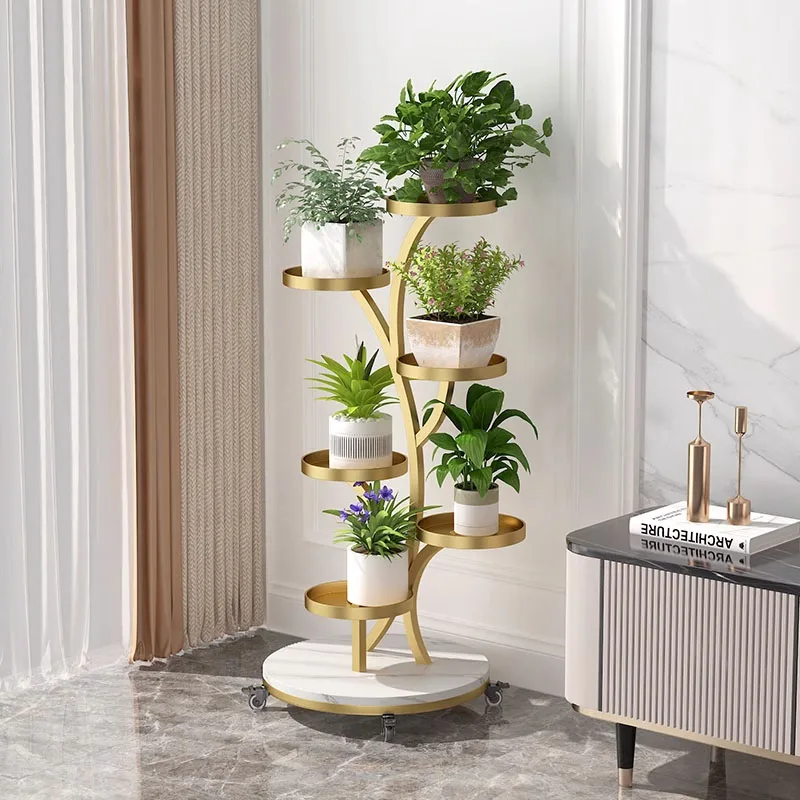 

High-end flower stand living room new light luxury high-end indoor shelf