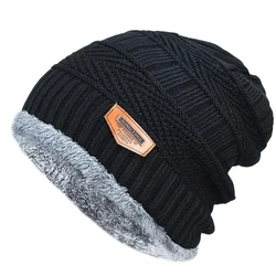 New Unisex Stylish Winter Hat Add Fur Lined Soft Warm Beanie Cap Thick Winter Hats For Men & Women Knitted Hat