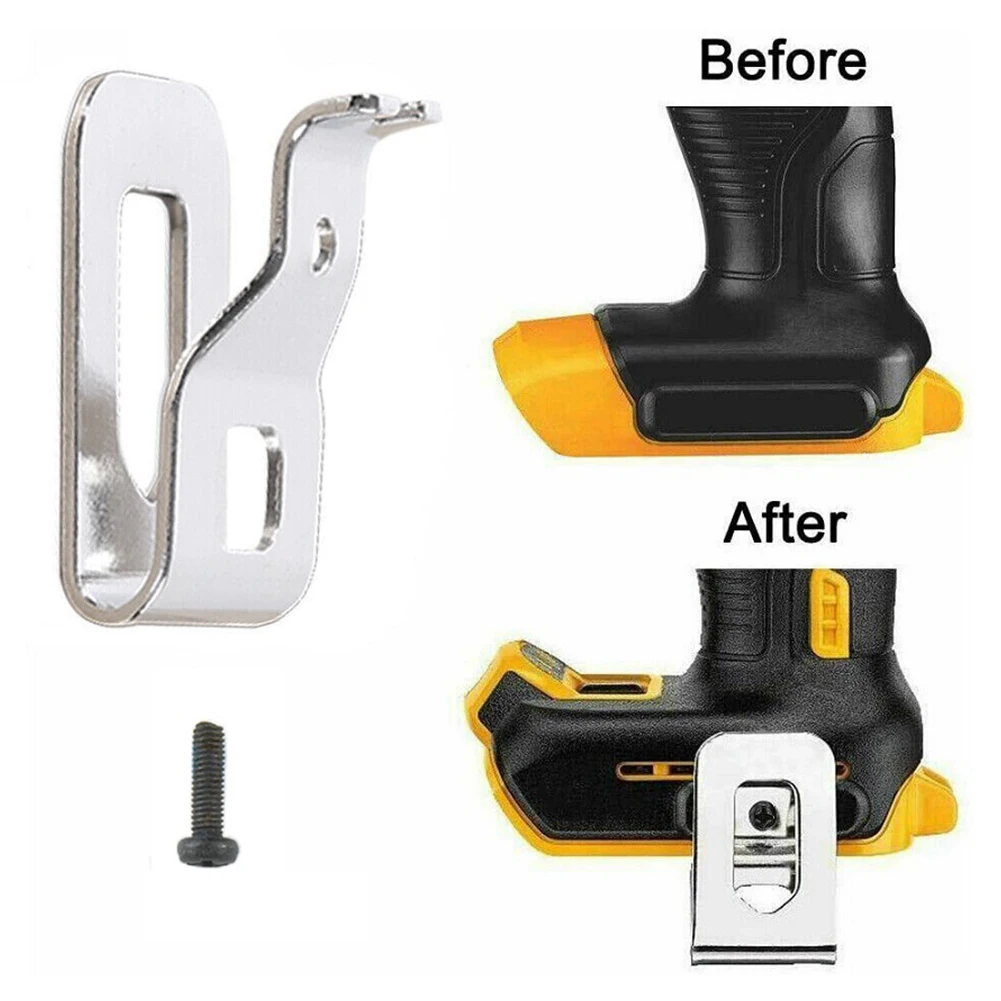 

Electric Drill Belt Clip 6*Belt Clip 6*Screw Power Tools Silver 45*28mm 6pcs DCD980 Workshop Equipment For N169778