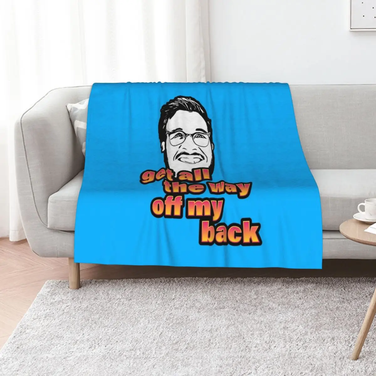 Pitch Meeting - Get all the way off my back - PINK YELLOW Throw Blanket Stuffeds Furrys Luxury wednesday Blankets