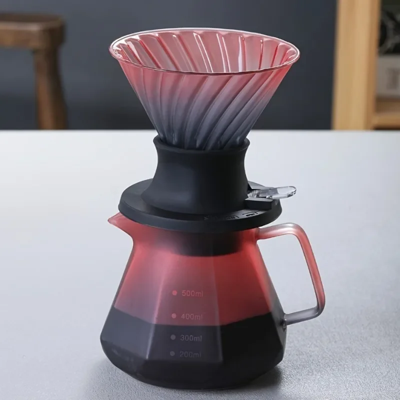 

Reusable Glass Handmade Drip Coffee Filter Cup with Coffee Pot Percolators Espresso Tea Brewing Accessory for Home Office Use