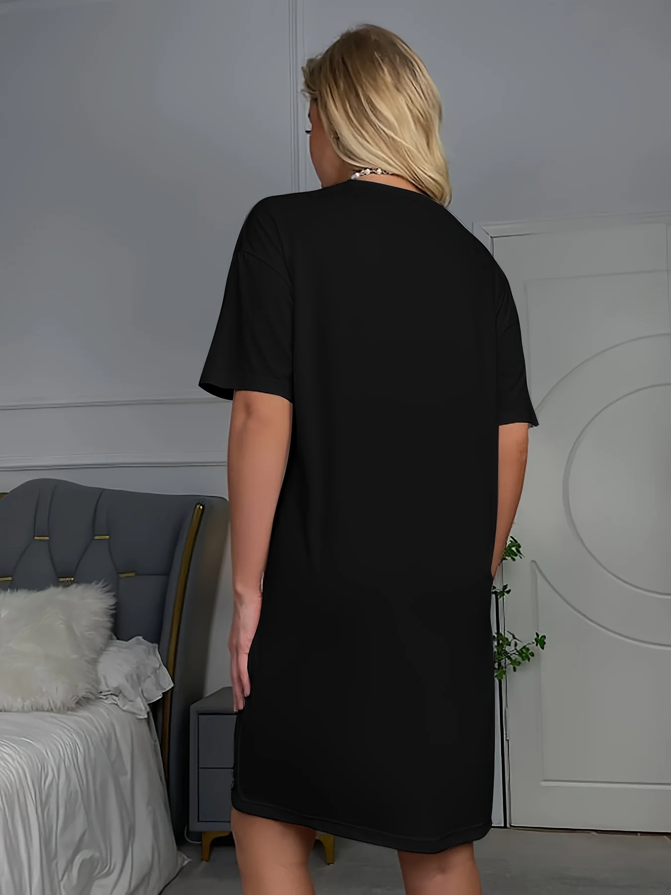 Dames Fun Kerst 3D Gedrukt Sneeuwpoppen Patroon T-shirt Jurk Comfortabele A-lijn Damesjurk Kerstkostuum Y2k Kleding