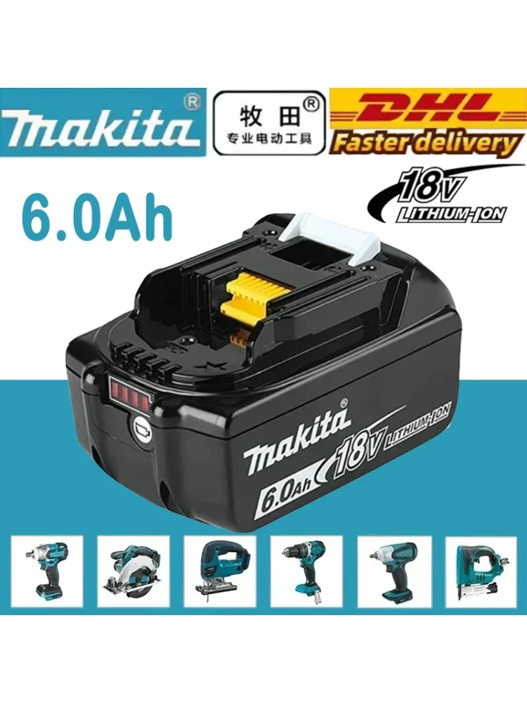 Superaanbieding 100% originele Makita 18V batterij, voor Makita BL1850 BL1840 BL1830B batterij, 6.0Ah 9.0Ah LITHIUM batterij, snellader - afbeelding 2