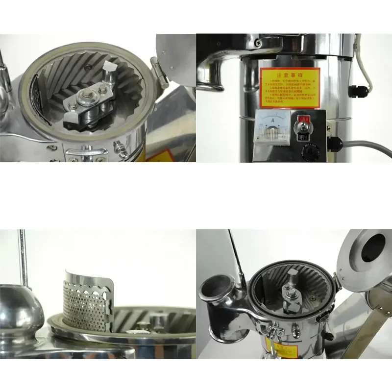 for 220V 110V Automatic Herb Grinder Electric Spice Mill Continuous Hammer Crusher Grain Powder Machine 20kg/h 25000rpm