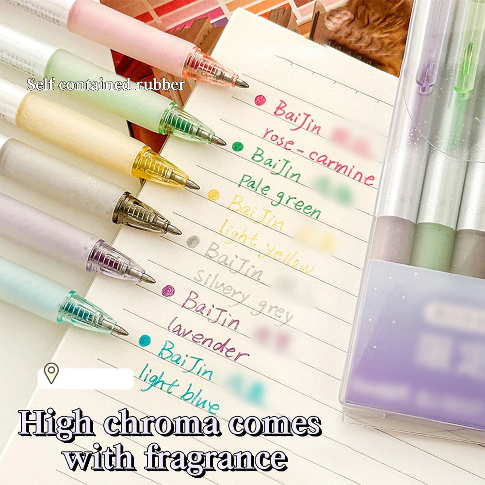 消去可能で消去可能なペン,ニュートラルなカラー,文房具,ピース/セットmm,学生用,6 0.7