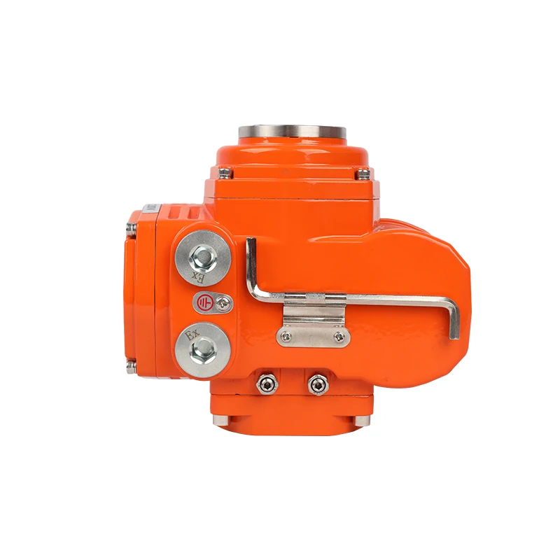 Industrial Ip68 Part Turn Motorized Electric Rotary Explosion Proof Valve Actuator 12V 24V DC Connect With Valve