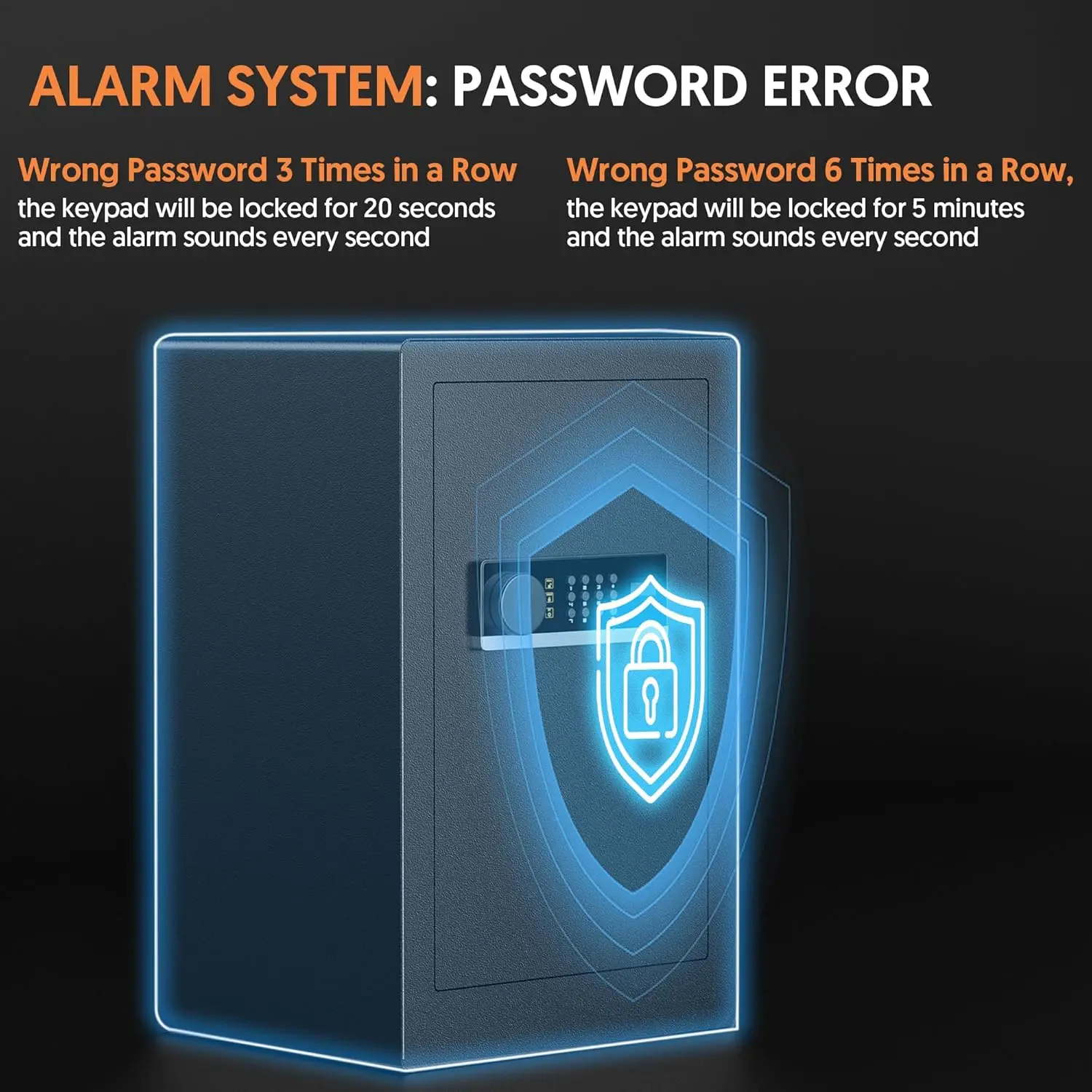 3.0 Cubic Feet Home Safe, Anti-theft Electronic Safety Lock Box with Fireproof Waterproof Bag for Cash Valuables Documents, Stee