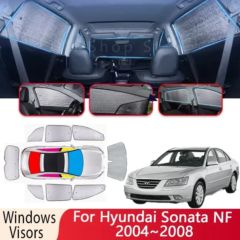 

Солнцезащитный козырек для Hyundai Sonata NF 2004 ~ 2008 2005 2006 2007, солнцезащитный козырек на лобовое стекло, теплоизоляция, автозапчасти, аксессуары для солнцезащитного козырька