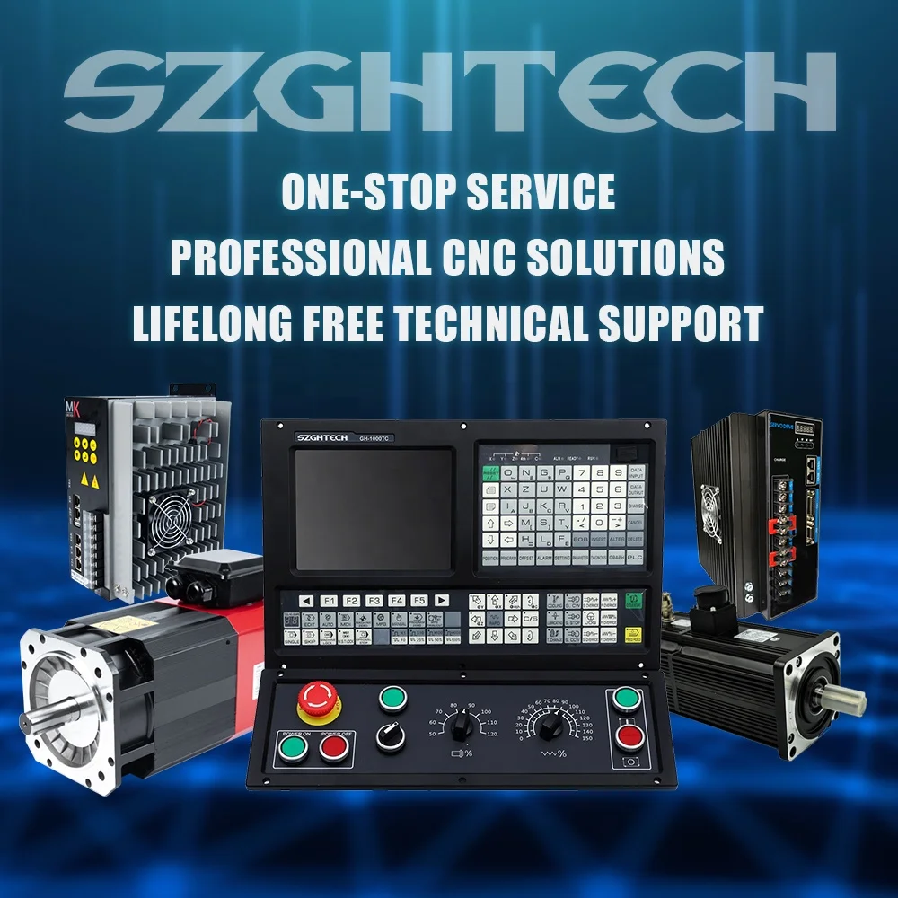 szgh complete 3/4 axis cnc controller lathe panel cnc controller kit with servos cnc control system