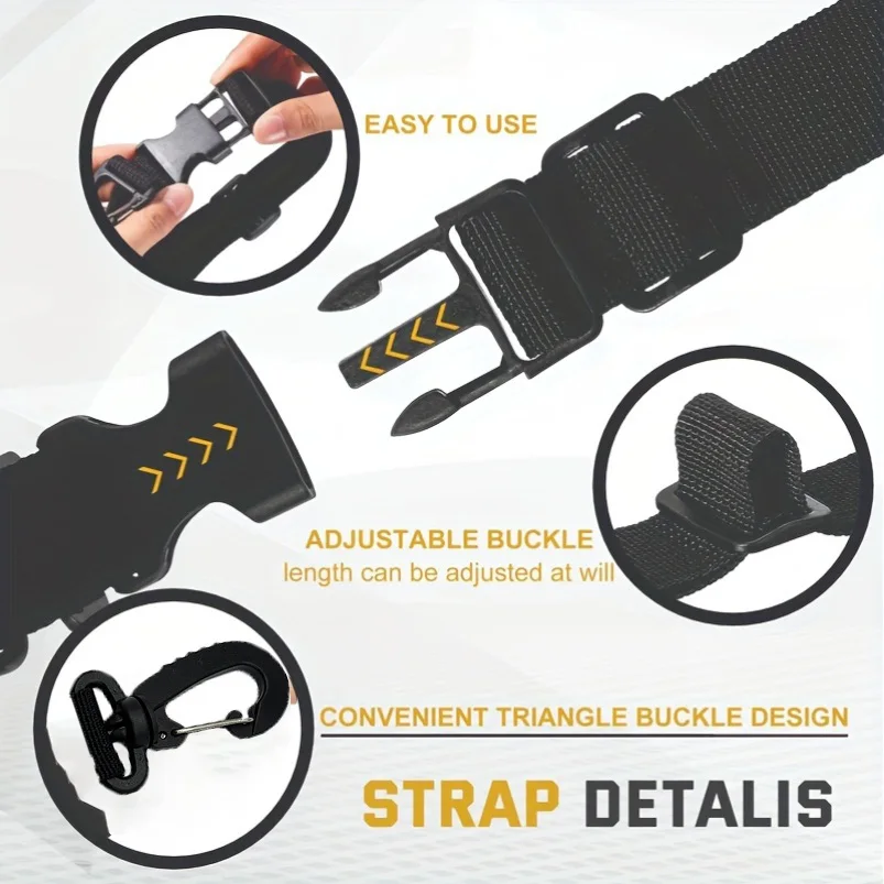 360-Degree Rotatable Round Head Travel Backpack External Luggage Strap, Quick Installation, External Accessories for Backpacks, Suitcases, and Luggage Bags view 4