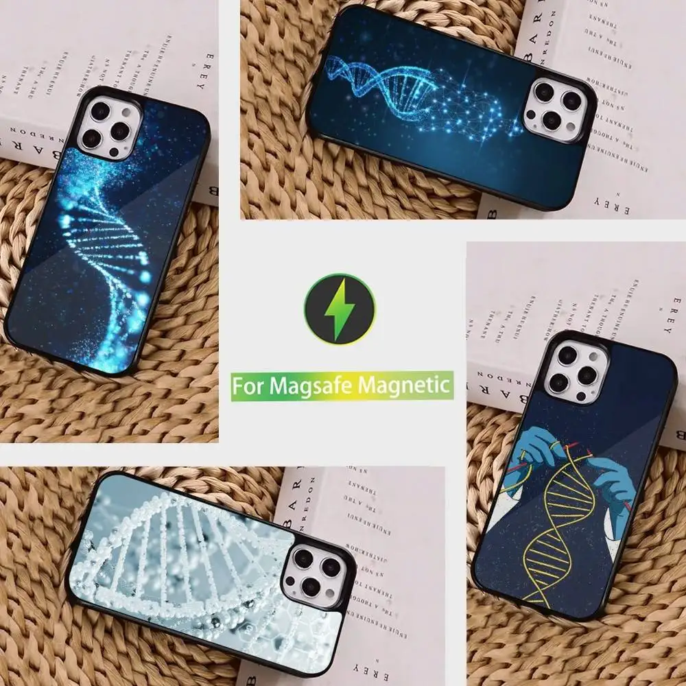 

Biology DNA Science Phone Case For iPhone 16,15,14,13,12,11,Pro,Max,Plus,Mini, Magsafe,Magnetic Wireless Charging Case