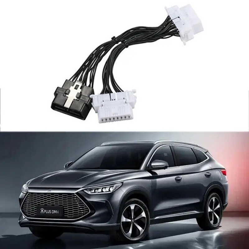 

16-контактный удлинительный кабель-разветвитель OBD2, один разъем «папа-два» Y-кабель OBD 2, удлинительный кабель-разветвитель, автомобильный провод, разъем кабеля