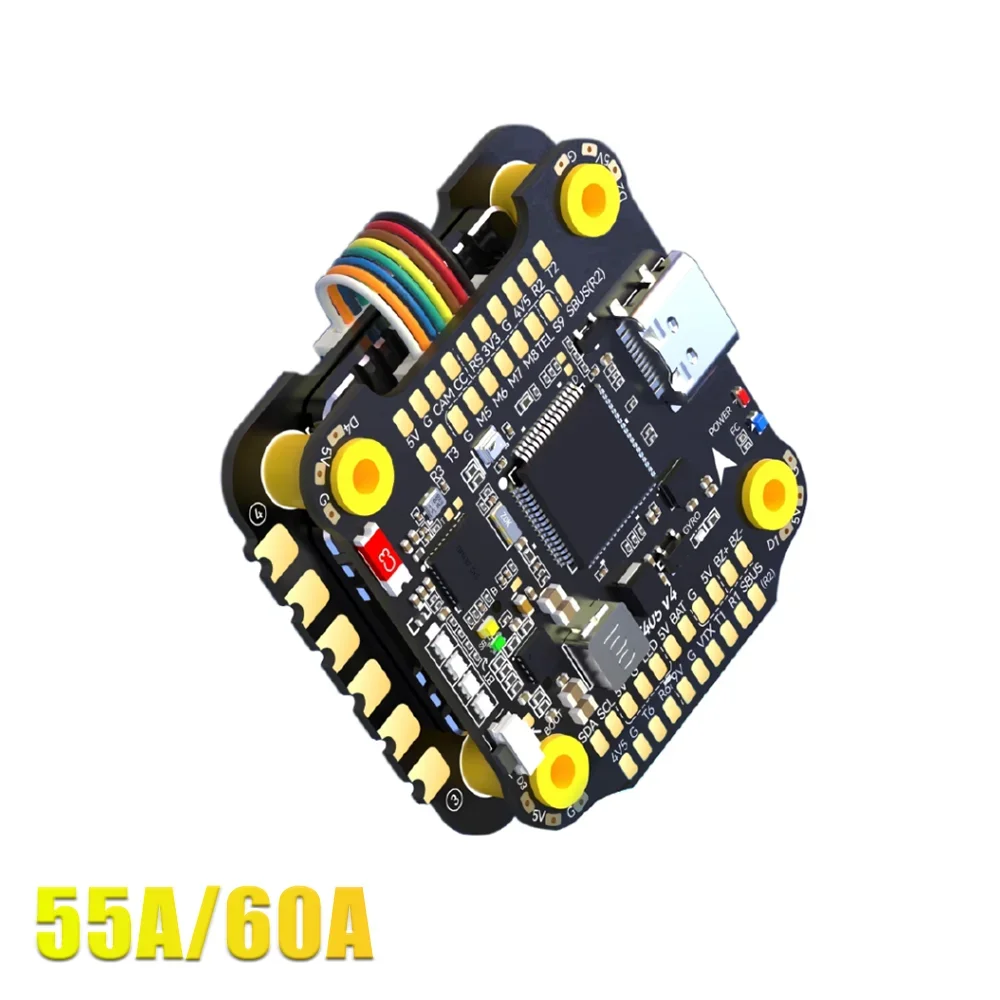 F405 V4 FC F4 Stack Flight Control BLS 4-in-1 55/60A ESC 3-6S 30x30 INAV Betaflight Bluetooth For 5-8inch FPV Drone Frame UniFly