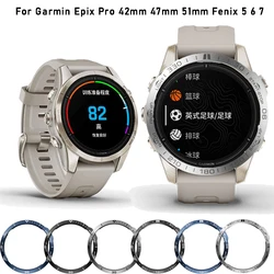 Epix Pro Metal Bezel para Garmin Fenix, Bumper Adhesive Case, Anel de Proteção, Case Frame, Acessórios, 7X, 7S, 7, 5, 5X, 6, 6X, 42mm, 47 milímetros, 51 milímetros