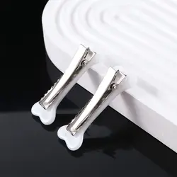 White Bone Hair Clip Cute Cartoon Bobby Pin Girl Fashion Dog Bones Decoration Small Hairpins Barrettes Y2K Accessories Wholesale