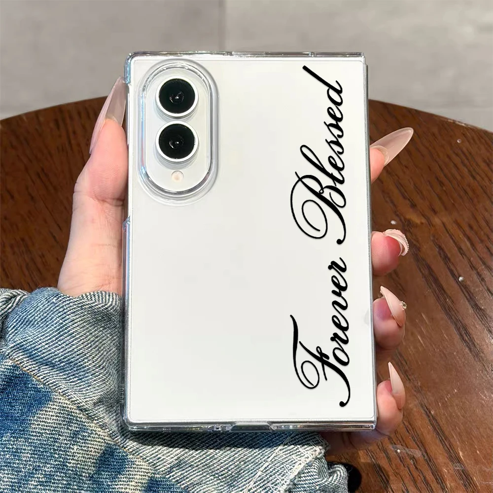 Forever Blessed For Samsung Galaxy Z Fold8 Crystal Clear Hard Pc Case Transparent Durable Non‑Yellowing Phone Back Cover