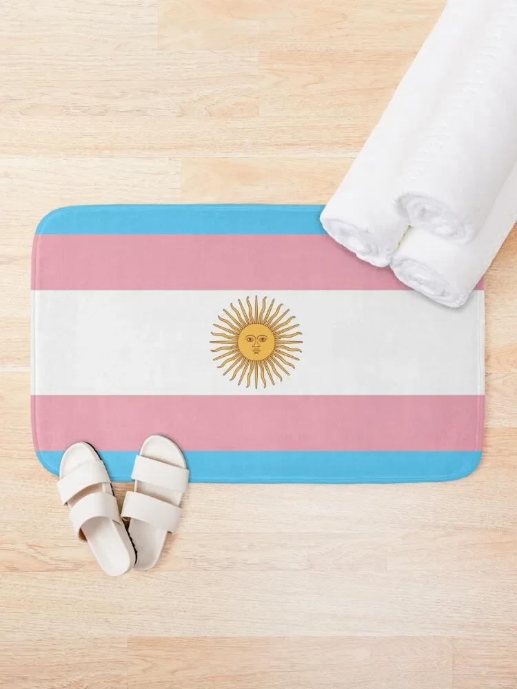 Argentinian Trans Flag Bath Mat Carpet Anti Slip Bedroom Carpet Bathroom Accessory Mat