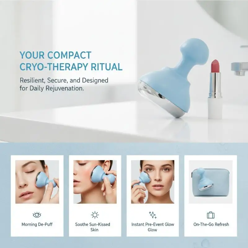 New！Ice Face Roller Massager Cold Cryo Stick For Facial Puffiness Relief Lifting Firming Skin Cooling Beauty Tool 1PC