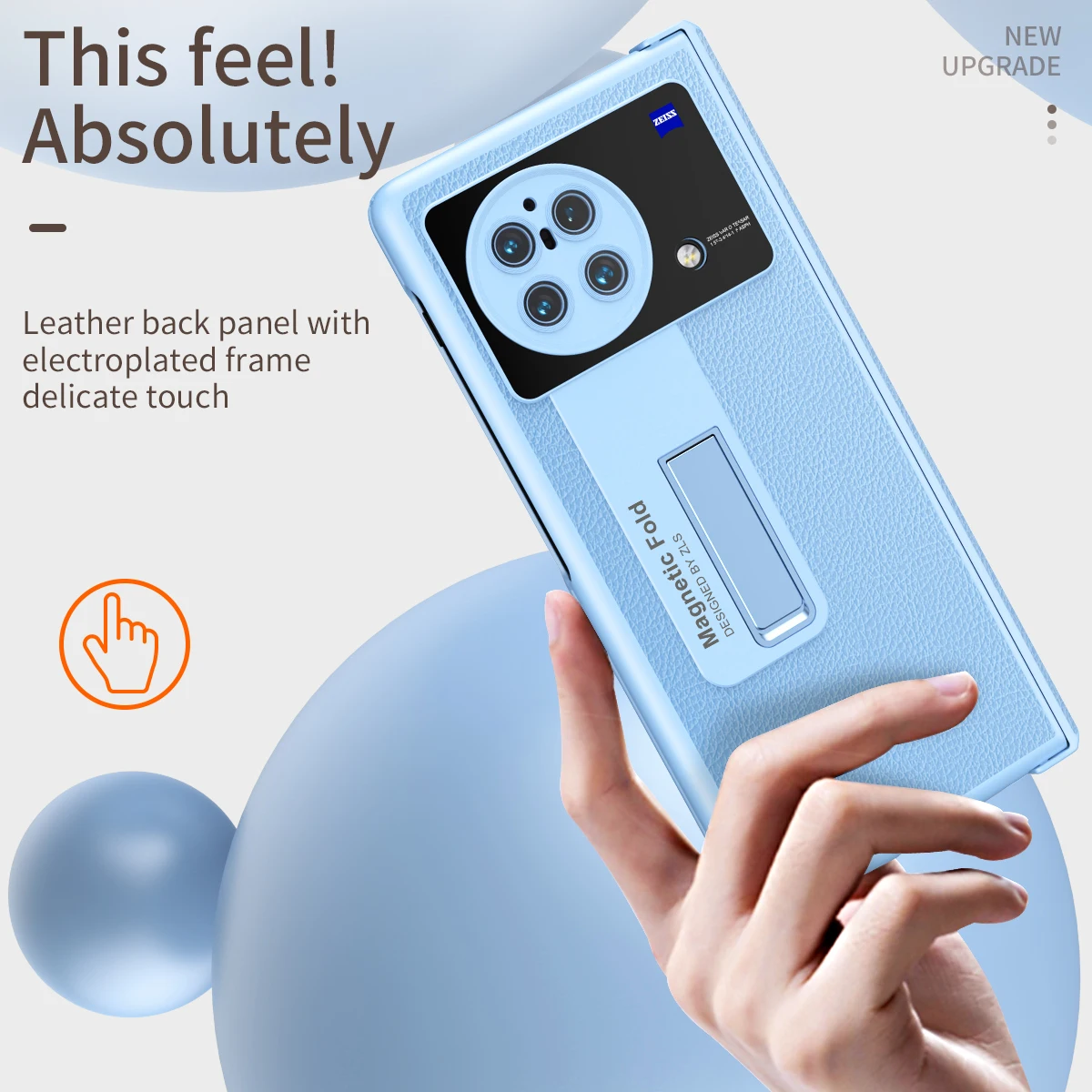 2pc Hinge Protective Pencil Case for Vivo X Fold Litchi Grain Leather with Handwritten Pen Tempered Glass Kickstand Cover X FOLD