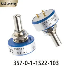Nieuwe Originele Precisie Potentiometer 357-0-1-1S22-103 Continue Rotatie 10K Precisie Geleidende Plastic Potentiometer