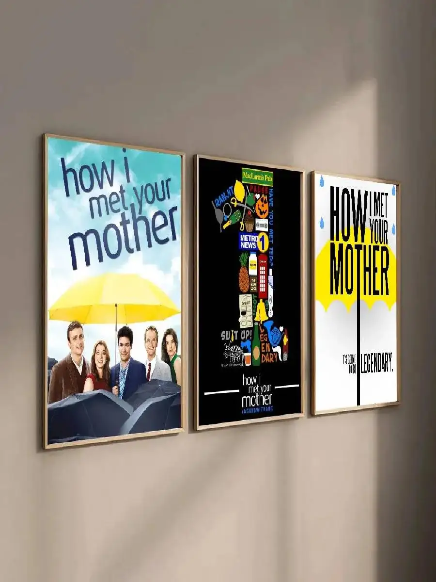 كيف قابلت والدتك ملصق فني جداري حديث لديكور المنزل وغرفة المعيشة والمطعم والمطبخ ولوحة رقمية