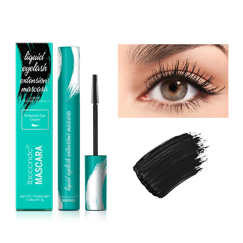 Vloeibare wimperextensions Mascara Waterproof Mascara Verlengt wimpers Verlenging Zwarte zijdevezel Mascara Make-up Cosmetisch