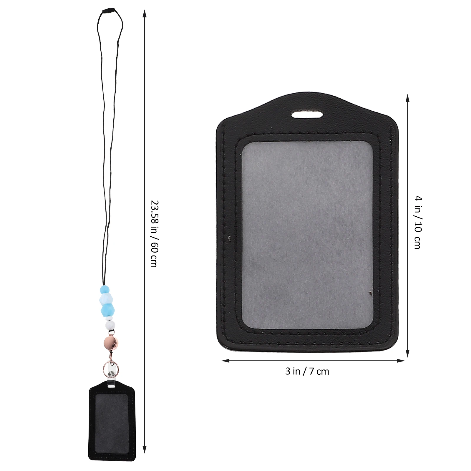 

1 Set Id Badge Holder Tag Sleeve With Lanyard Portable Card Cover For Credit Cards Multifunction Name Badge