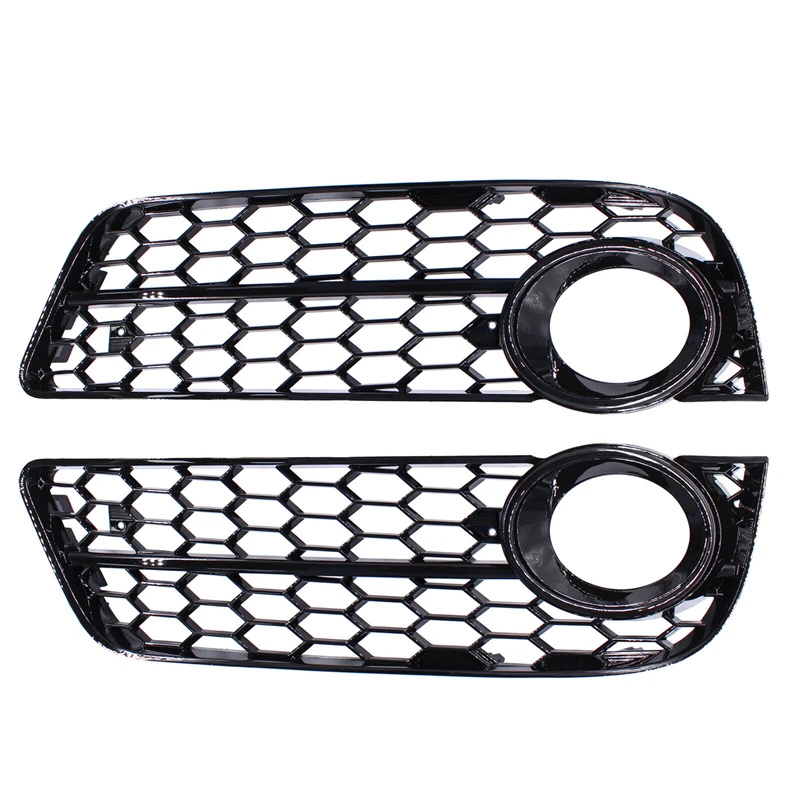 2 Stücke Auto Nebelscheinwerfer Abdeckung Wabengitter Nebelscheinwerfer Grille Grill für Audi A5 B8 Coupe/sportback 2008 2009 2010 2011 – Detail 5